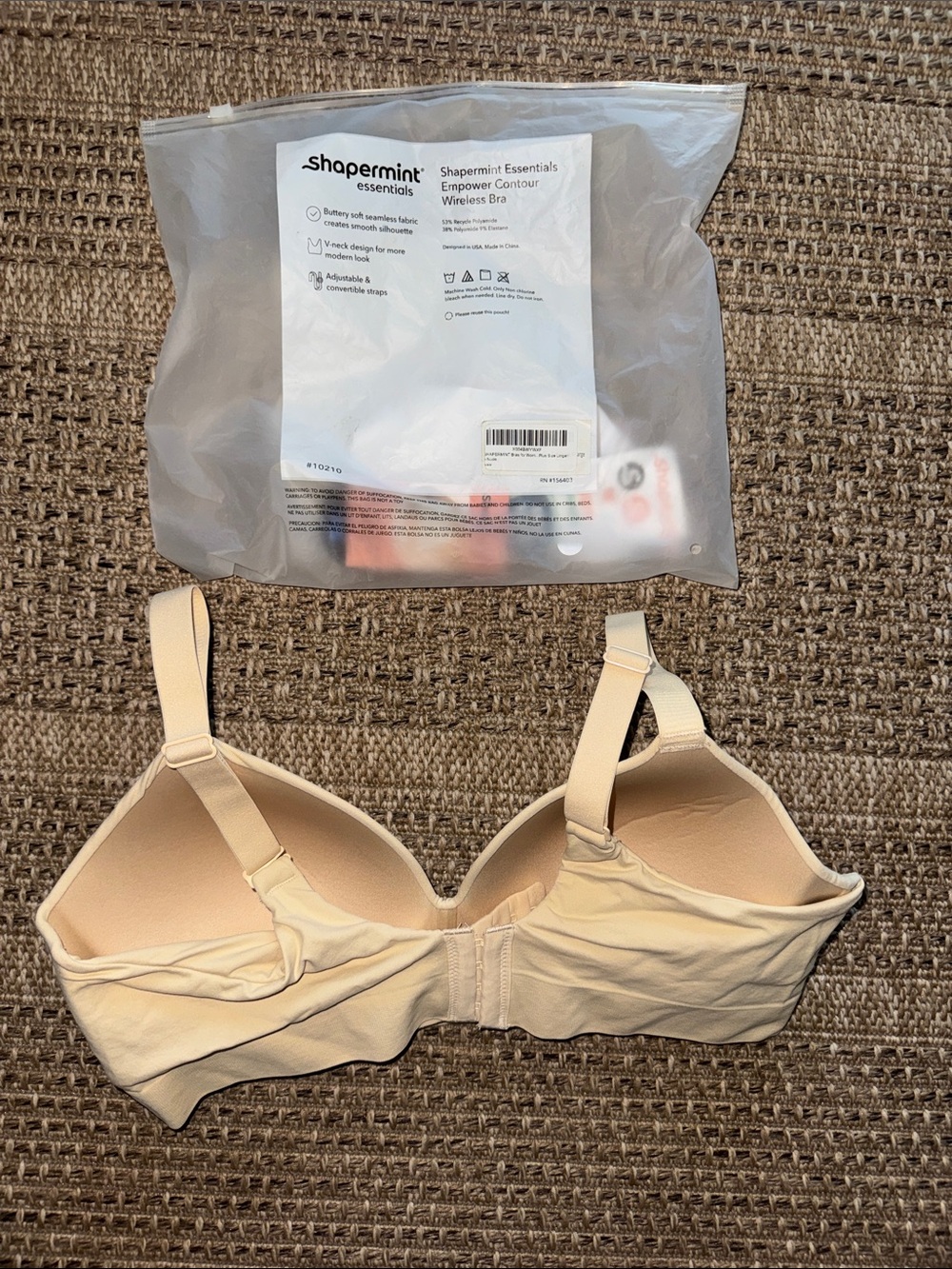 Shapermint Essentials Seamless Wireless Empower Contour Bra - Beige - Picture 2 of 5